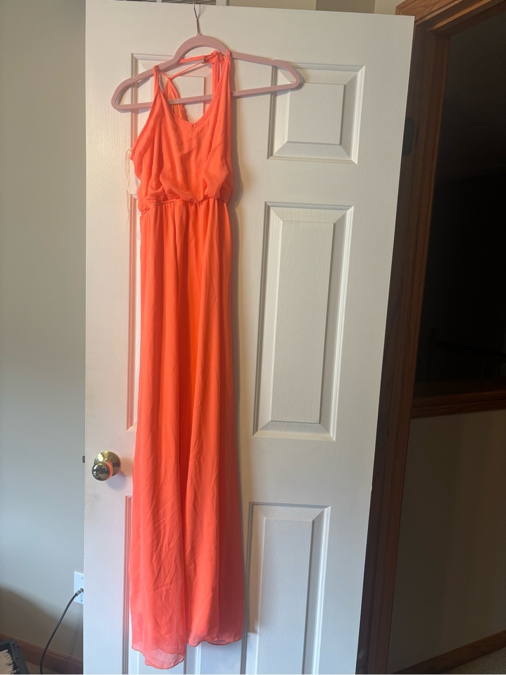 Orange maxi dress size medium